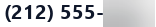 Sample undeliverable phone number
